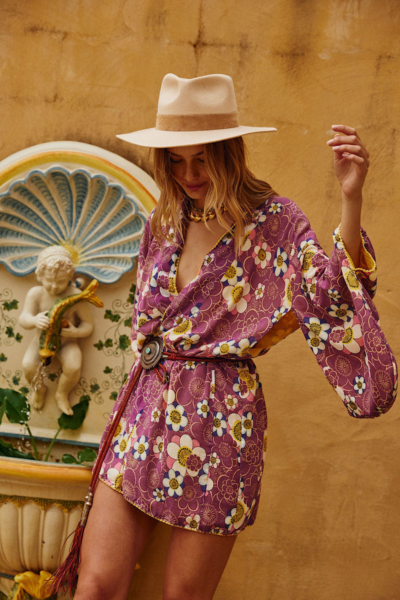 Les Fleurs cotton gauze Kimono - Chasing Unicorns