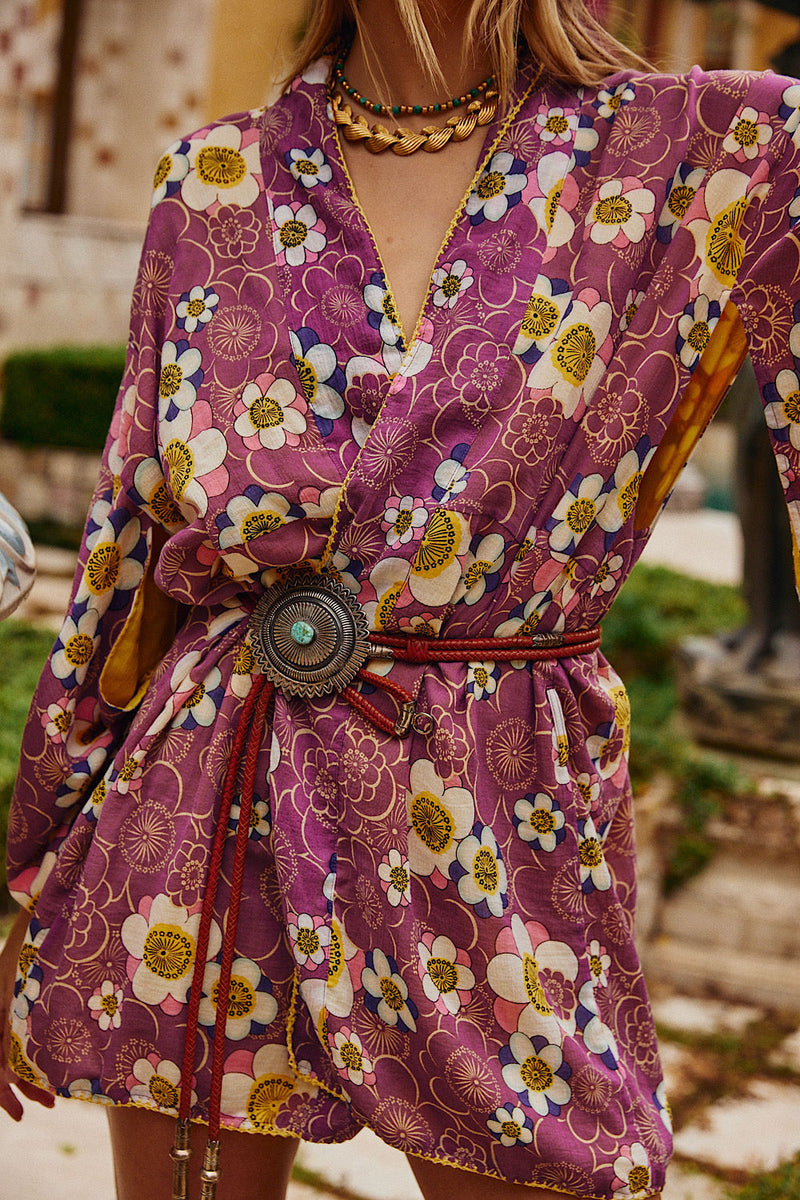 Les Fleurs cotton gauze Kimono - Chasing Unicorns