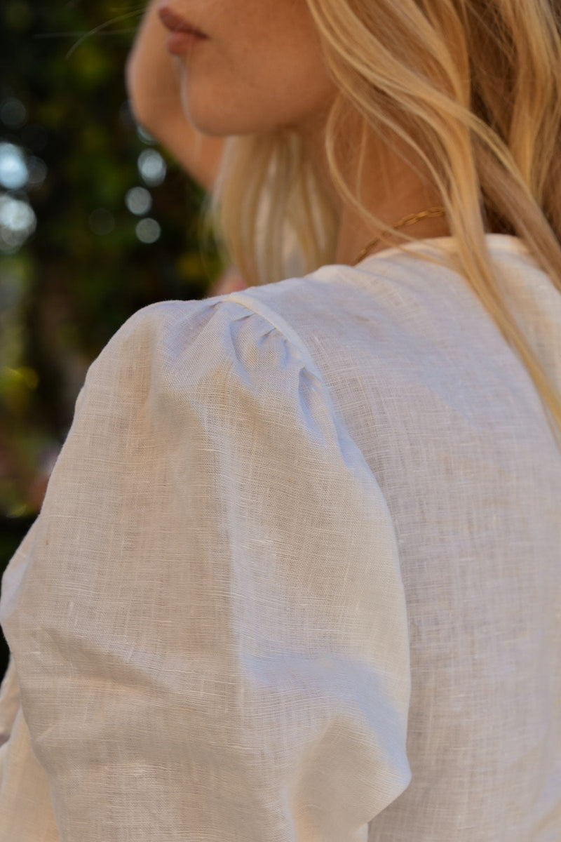 Let It Shine Cutwork Embroidered Blouse - Chasing Unicorns