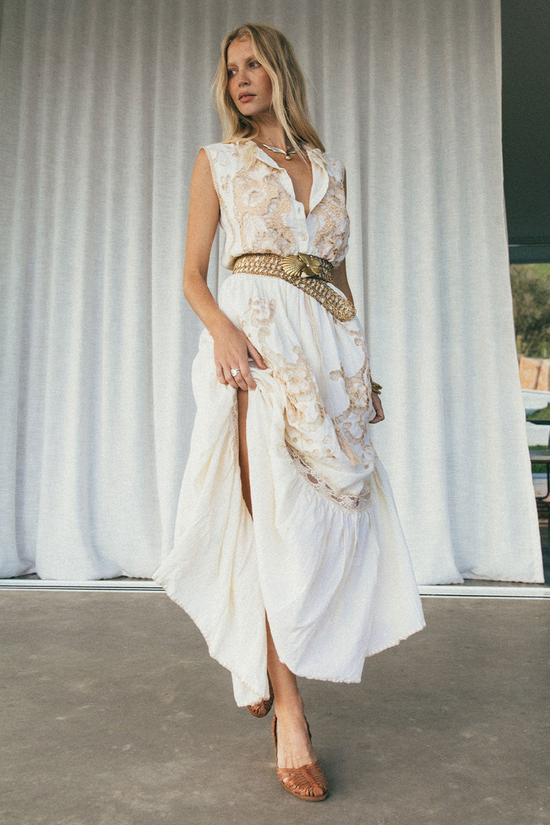 Let Your Love Flow Cutwork Maxi Dress - Chasing Unicorns