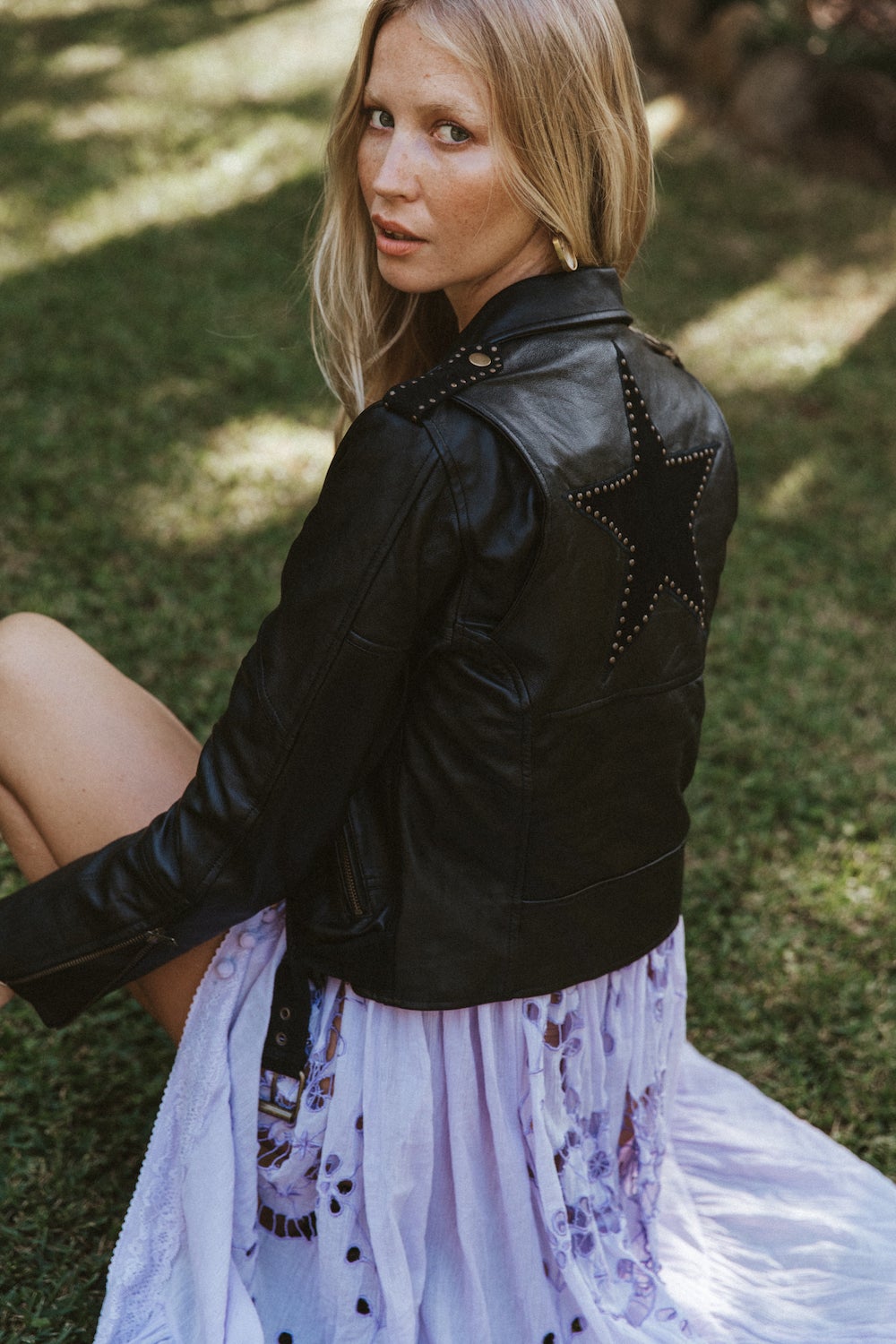 Lone Star Leather Biker Jacket - Noir | Chasing Unicorns