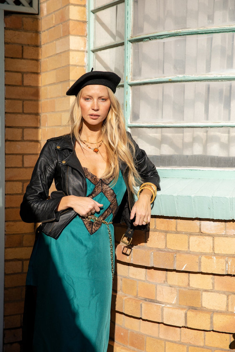 Lone Star Leather Biker Jacket - Noir - Chasing Unicorns