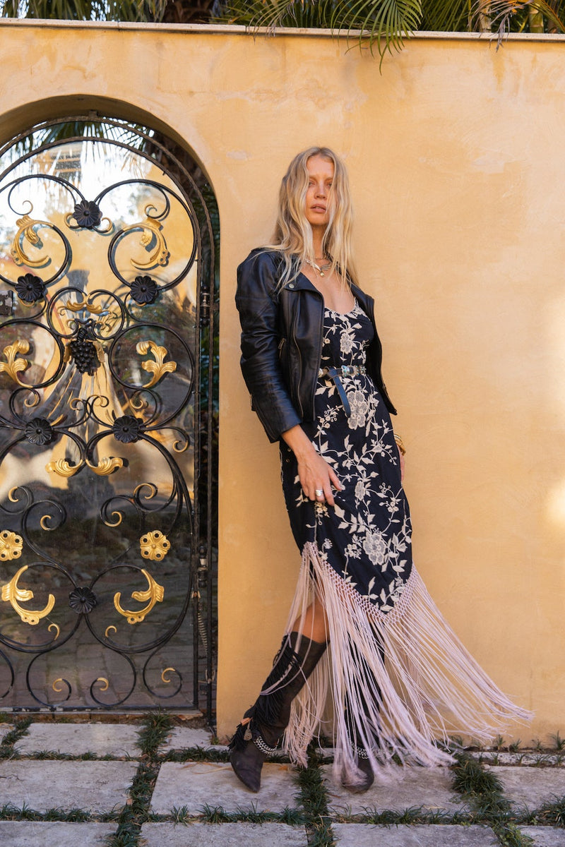 Lone Star Leather Biker Jacket - Noir - Chasing Unicorns