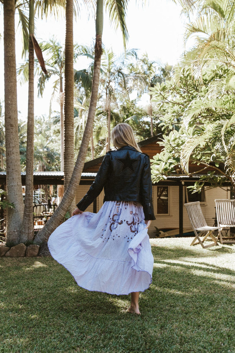 Lone Star Leather Biker Jacket - Noir - Chasing Unicorns