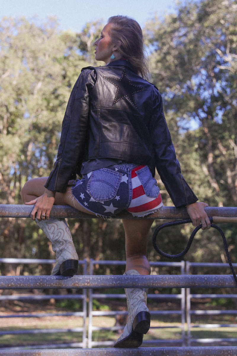 Lone Star Leather Biker Jacket - Noir - Chasing Unicorns