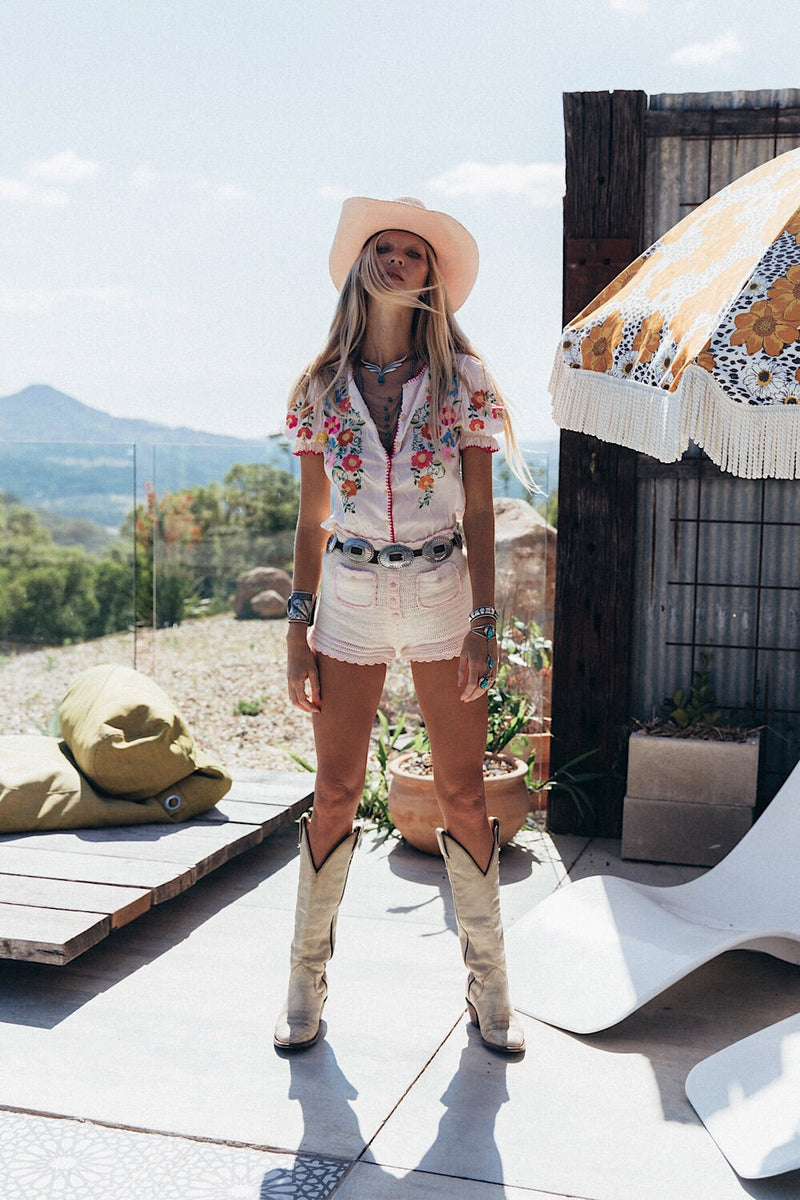 Long Hot Summer Crochet Shorts - Chasing Unicorns