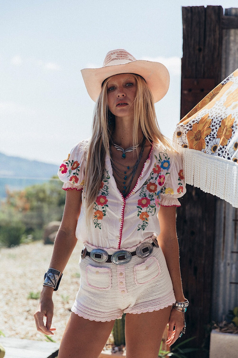 Long Hot Summer Crochet Shorts - Chasing Unicorns