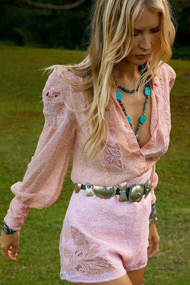 Love Is Like A Butterfly Silk/Cotton Blouse - Chasing Unicorns