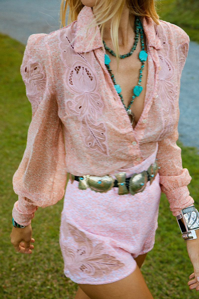 Love Is Like A Butterfly Silk/Cotton Blouse - Chasing Unicorns