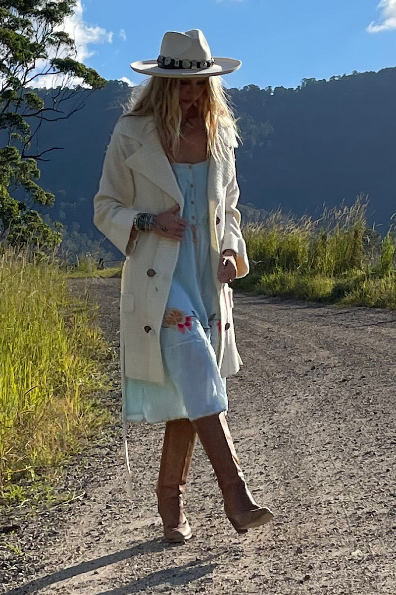 Love Lives In The Sky Cotton Embroidered Sundress - Chasing Unicorns