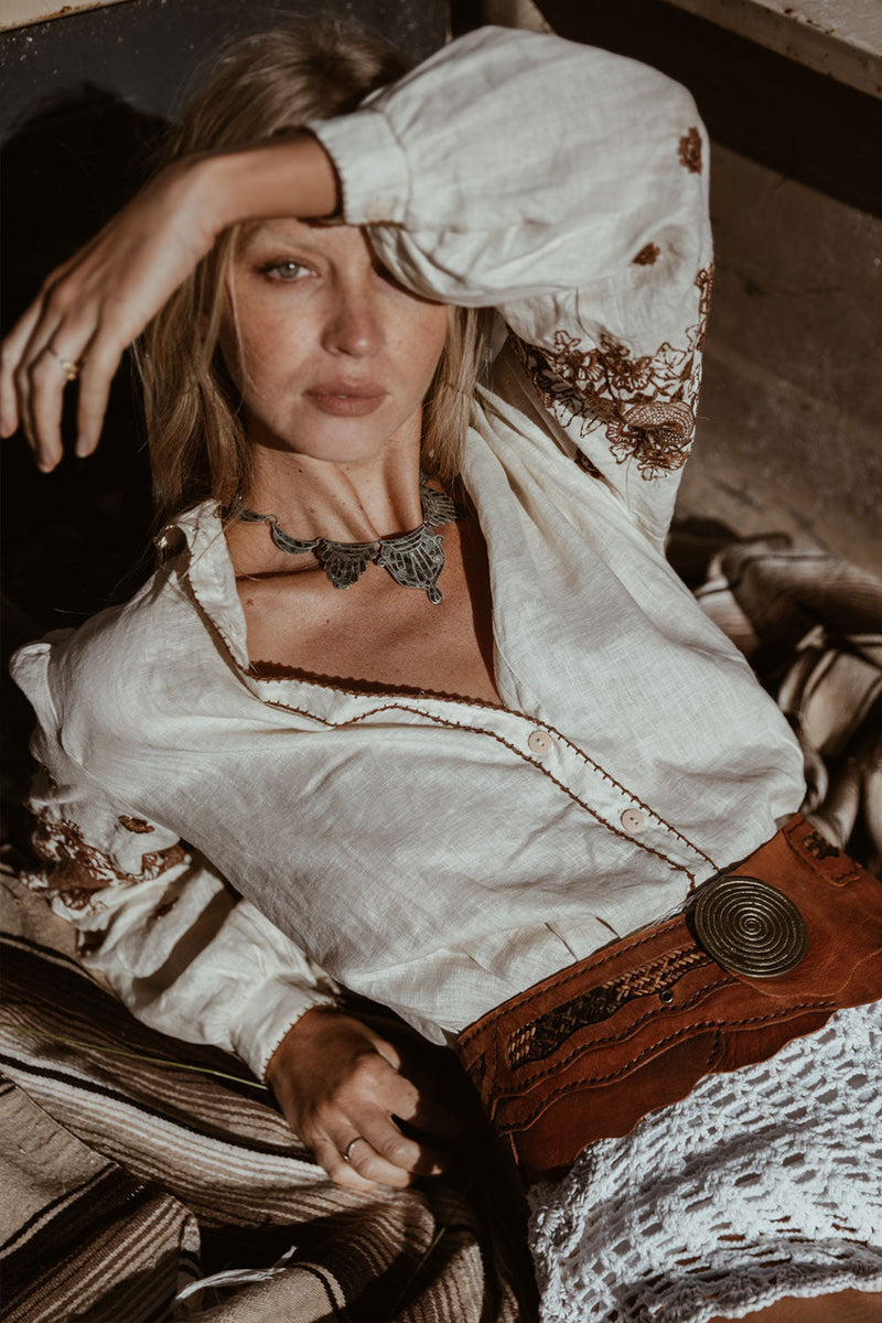 Lover’S Rock Cutwork Embroidered Blouse - Chasing Unicorns