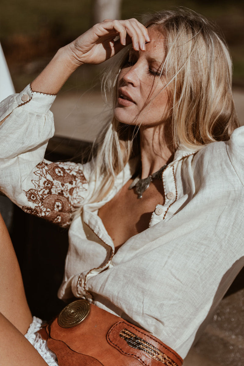 Lover’S Rock Cutwork Embroidered Blouse - Chasing Unicorns