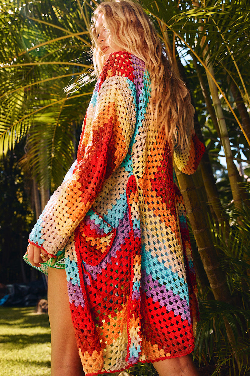 Magic Carpet Ride Crochet Short Coat - Happiness - Chasing Unicorns