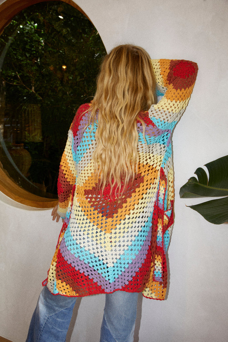 Magic Carpet Ride Crochet Short Coat - Happiness - Chasing Unicorns