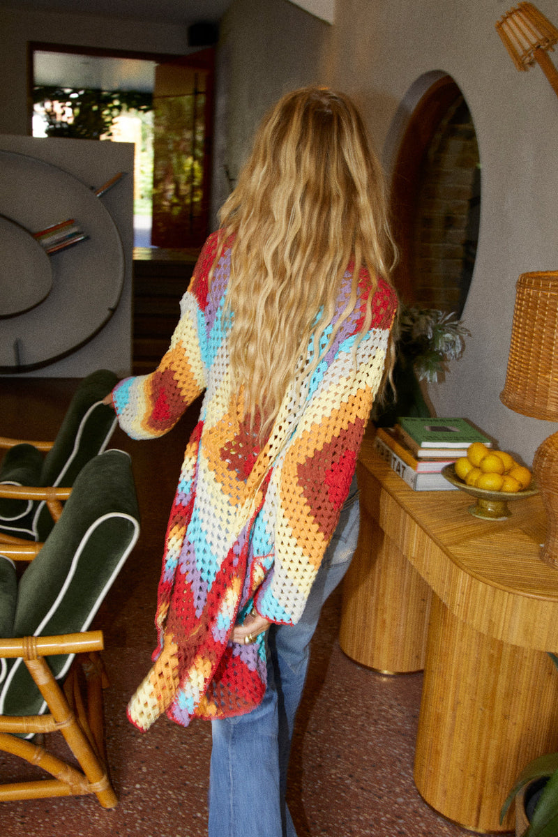 Magic Carpet Ride Crochet Short Coat - Happiness - Chasing Unicorns