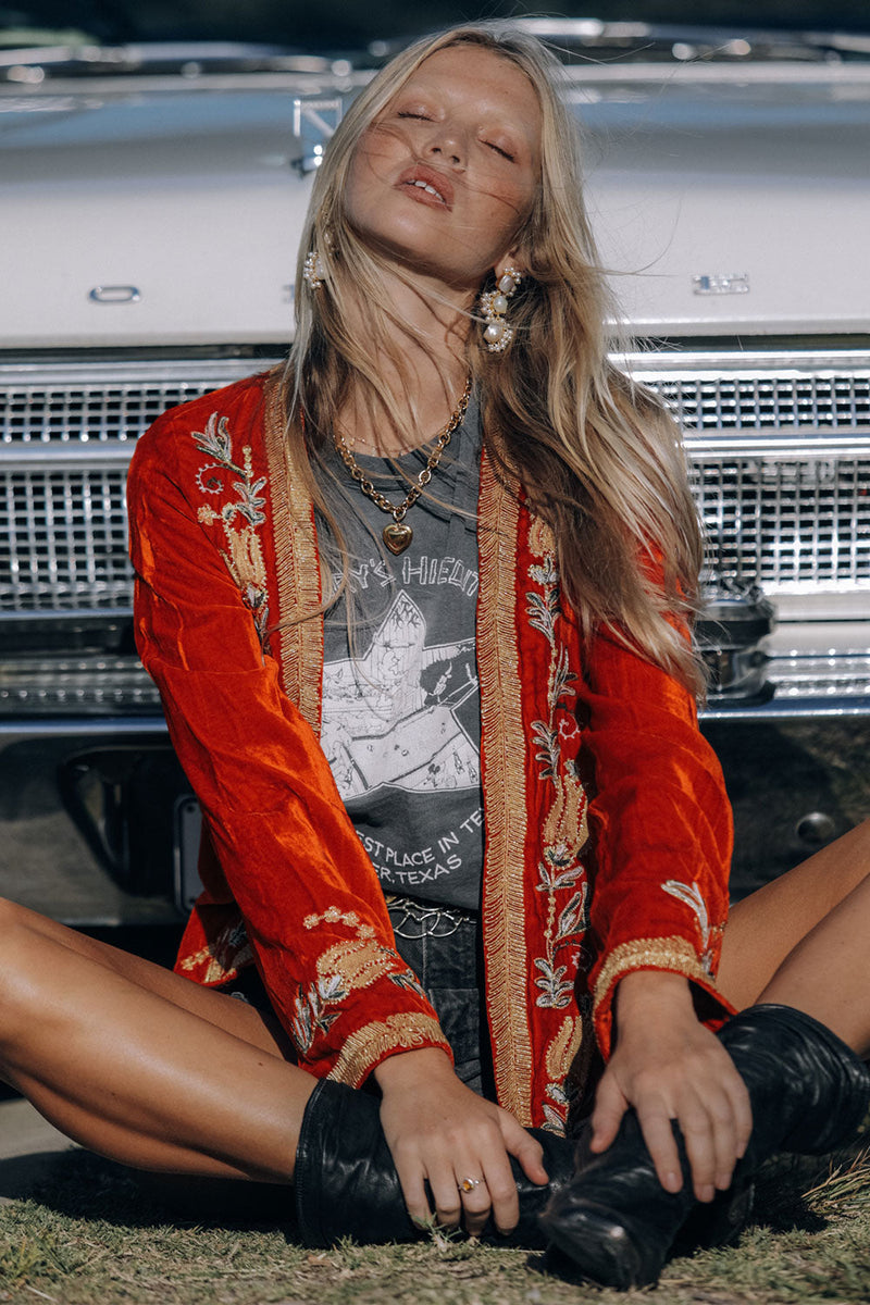 Midnight Rambler Velvet Jacket - Chasing Unicorns