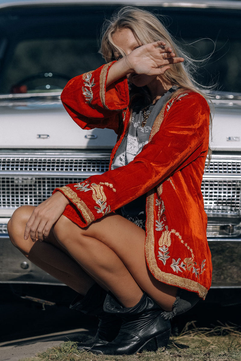 Midnight Rambler Velvet Jacket - Chasing Unicorns