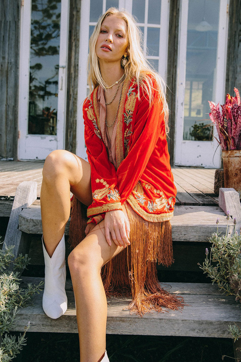 Midnight Rambler Velvet Jacket - Chasing Unicorns