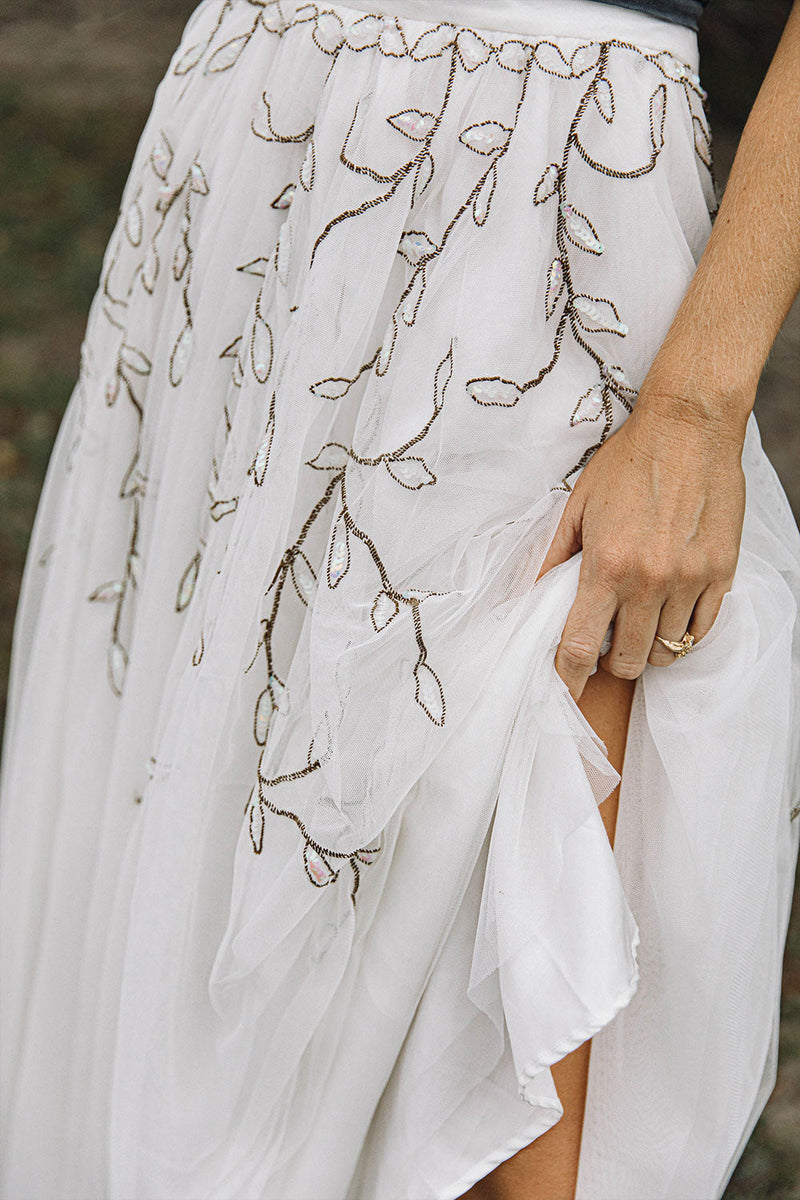 Moonlight Mile Tulle And Embroidered Skirt Sample - Chasing Unicorns