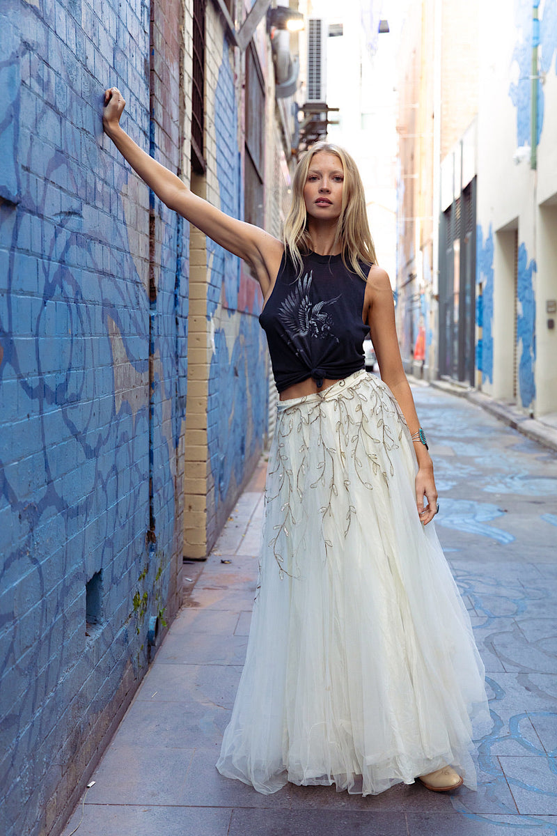 Moonlight Mile Tulle And Embroidered Skirt Sample - Chasing Unicorns