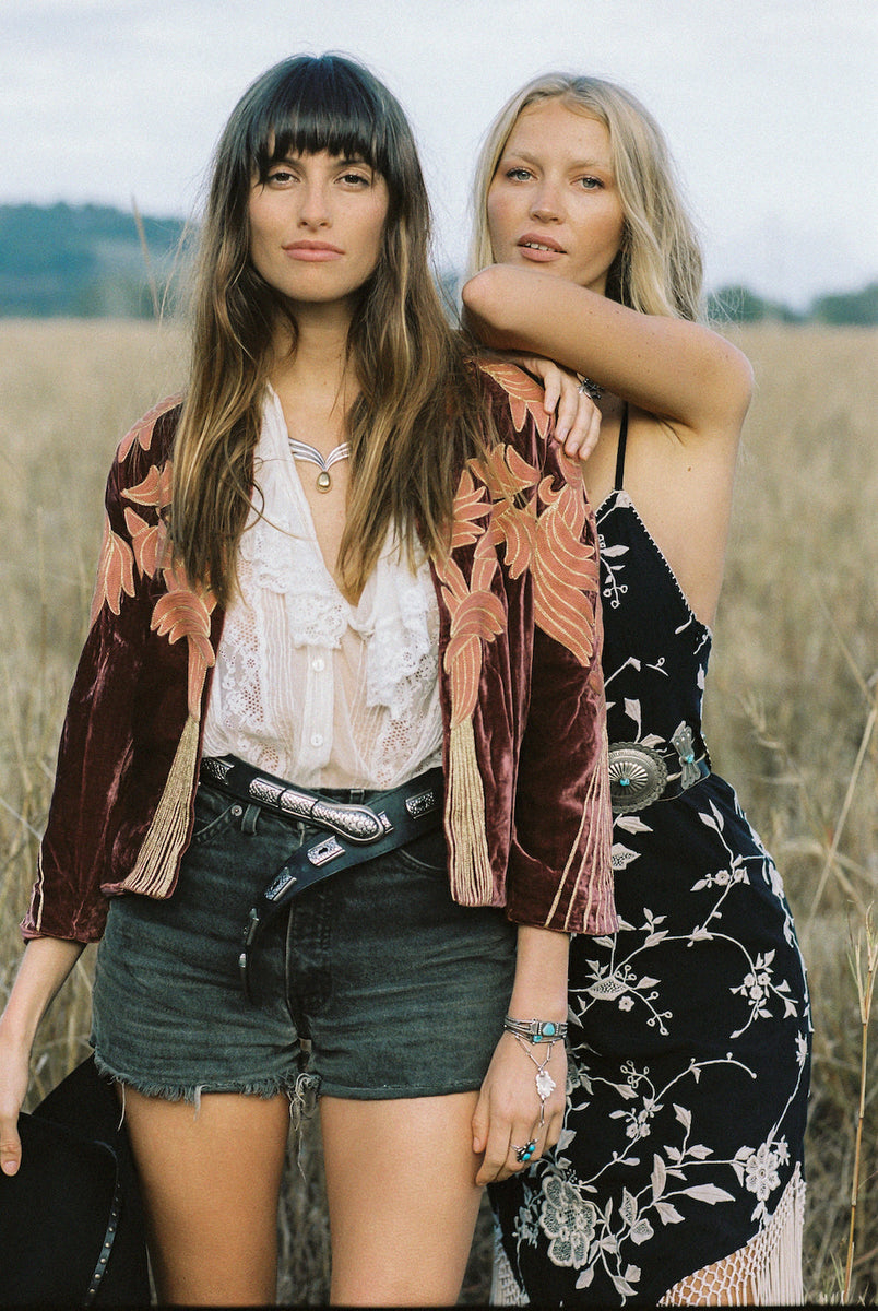 Movin’ On Up Cropped Velvet Jacket- Russet - Chasing Unicorns