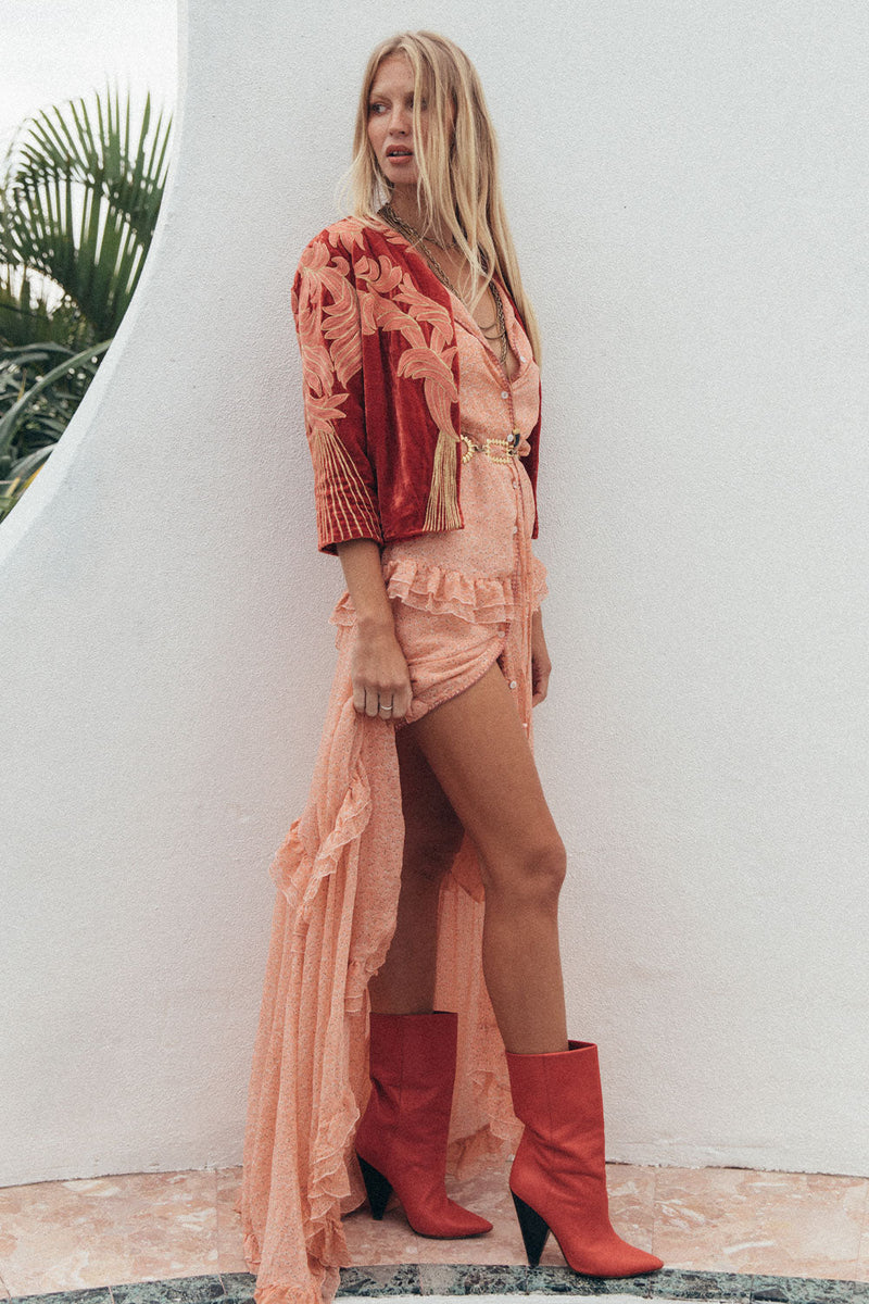 Movin’ On Up Velvet Jacket - Chasing Unicorns