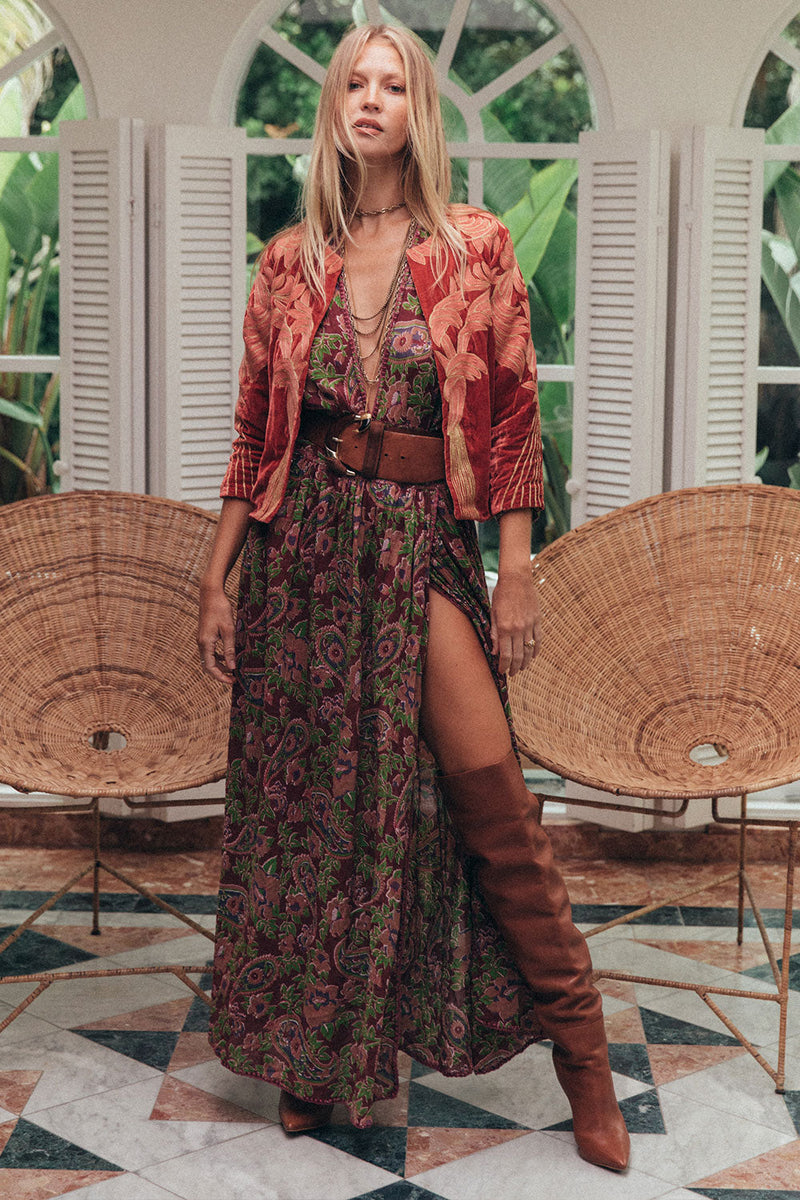 Movin’ On Up Velvet Jacket - Chasing Unicorns