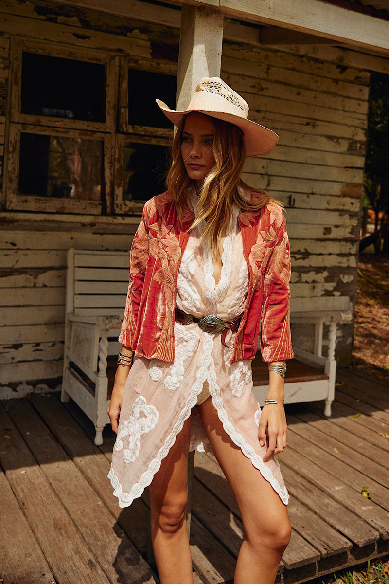 Movin’ On Up Velvet Jacket - Chasing Unicorns