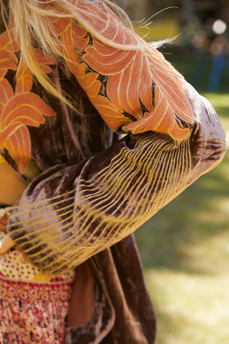 ⚡️Movin’ On Up Velvet Long Line Jacket - Prune - Chasing Unicorns