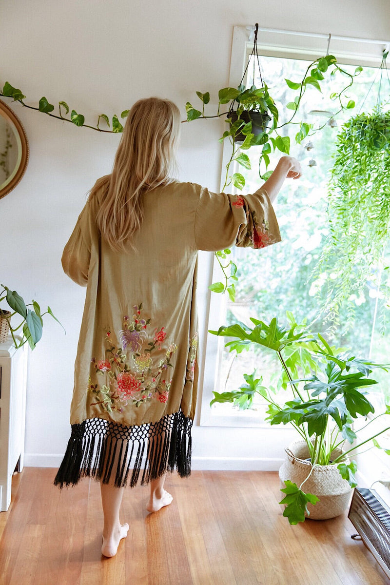 Mystery Dance Kimono  - Soft Fennel - Chasing Unicorns