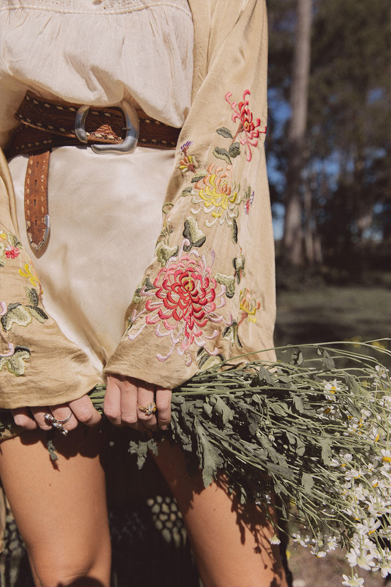 Mystery Dance Kimono  - Soft Fennel - Chasing Unicorns