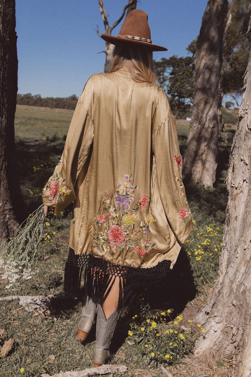Mystery Dance Kimono  - Soft Fennel - Chasing Unicorns