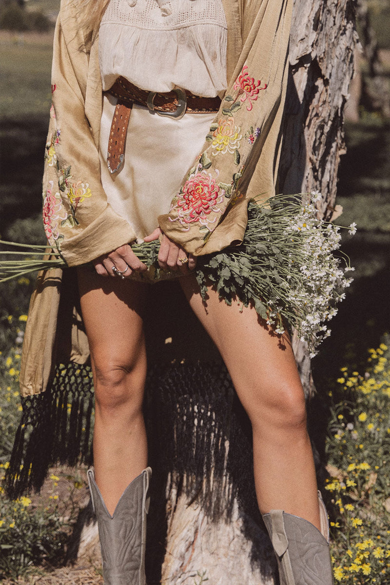 Mystery Dance Kimono  - Soft Fennel - Chasing Unicorns