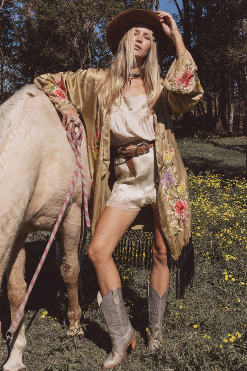 Mystery Dance Kimono  - Soft Fennel - Chasing Unicorns