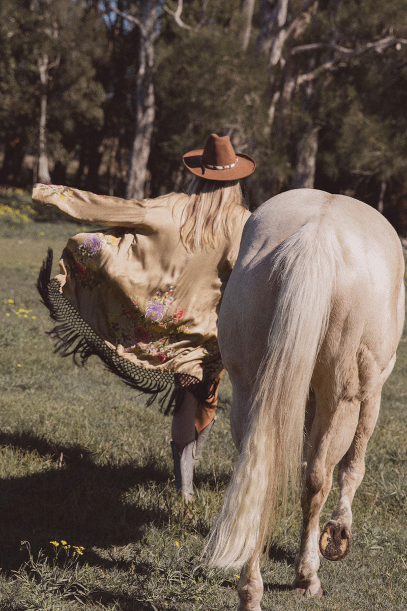 Mystery Dance Kimono  - Soft Fennel - Chasing Unicorns