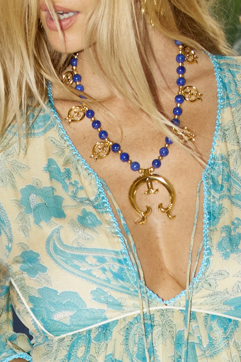 Naja Gold + Lapis Lazuli Necklace - Chasing Unicorns