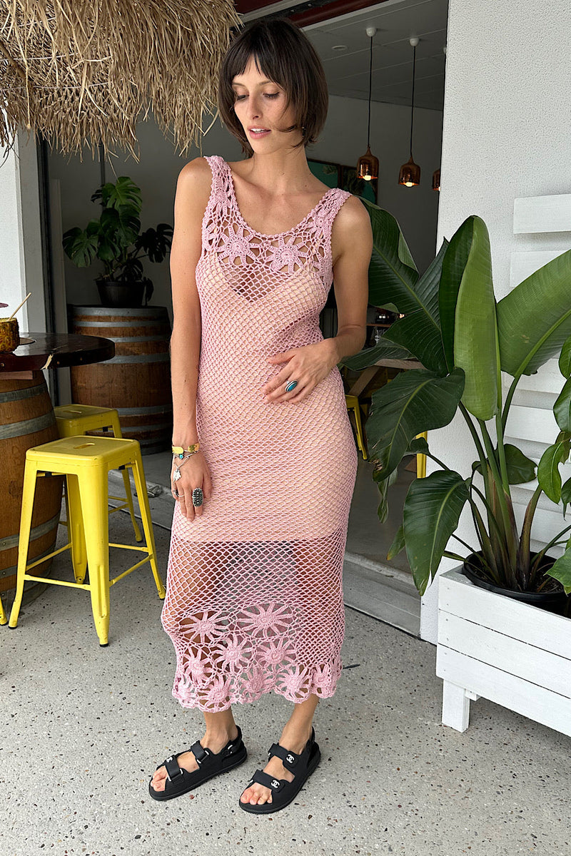 NEW Crochet Sleeveless Maxi Dress - Chasing Unicorns