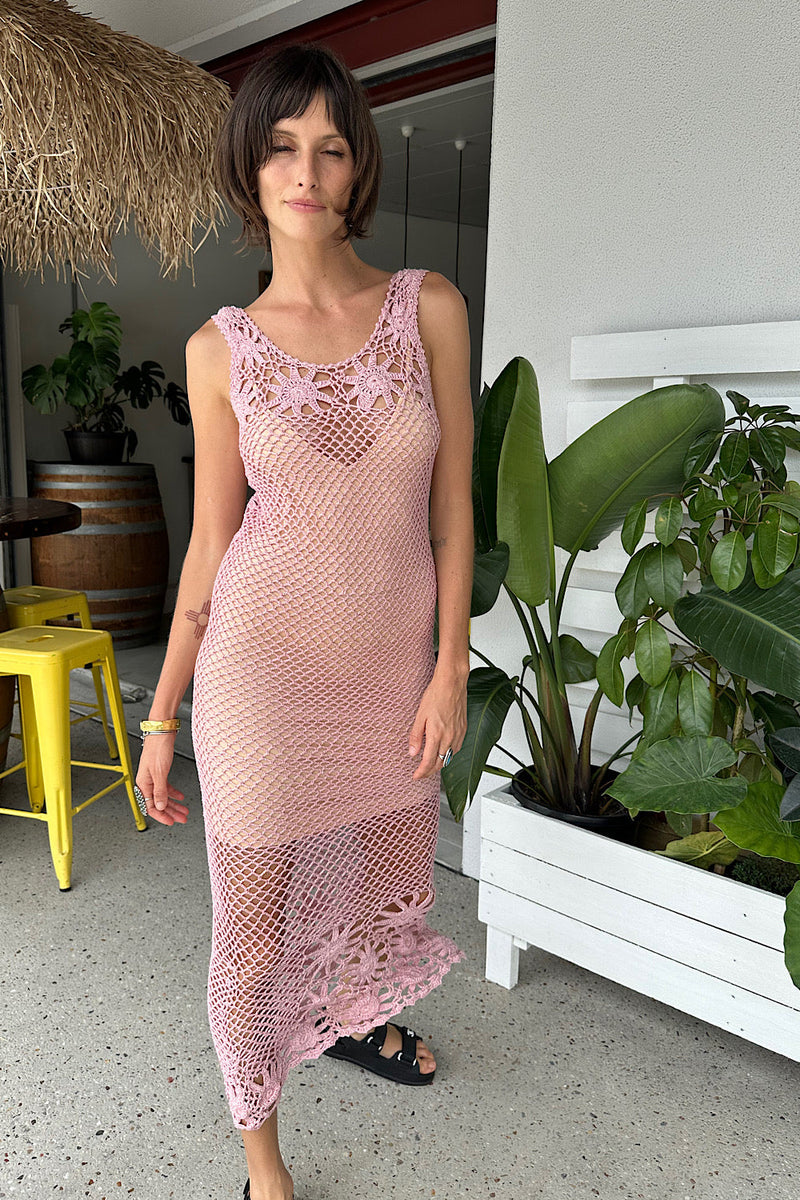 NEW Crochet Sleeveless Maxi Dress - Chasing Unicorns