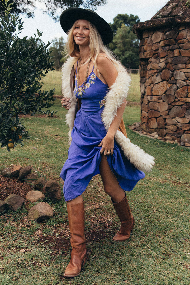 Northern Sky Embroidered Sundress - Chasing Unicorns