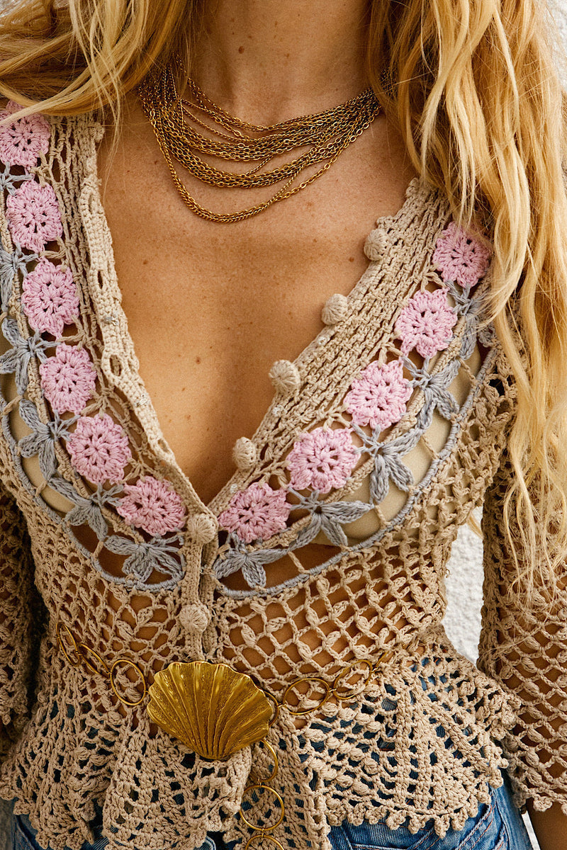 One Kind Favour Hand Crochet Jumper - Chasing Unicorns