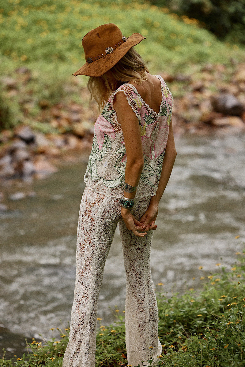 Paradise Cotton Gauze Cutwork top - Chasing Unicorns