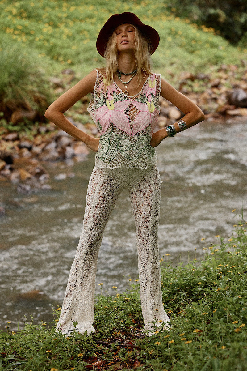 Paradise Cotton Gauze Cutwork top - Chasing Unicorns