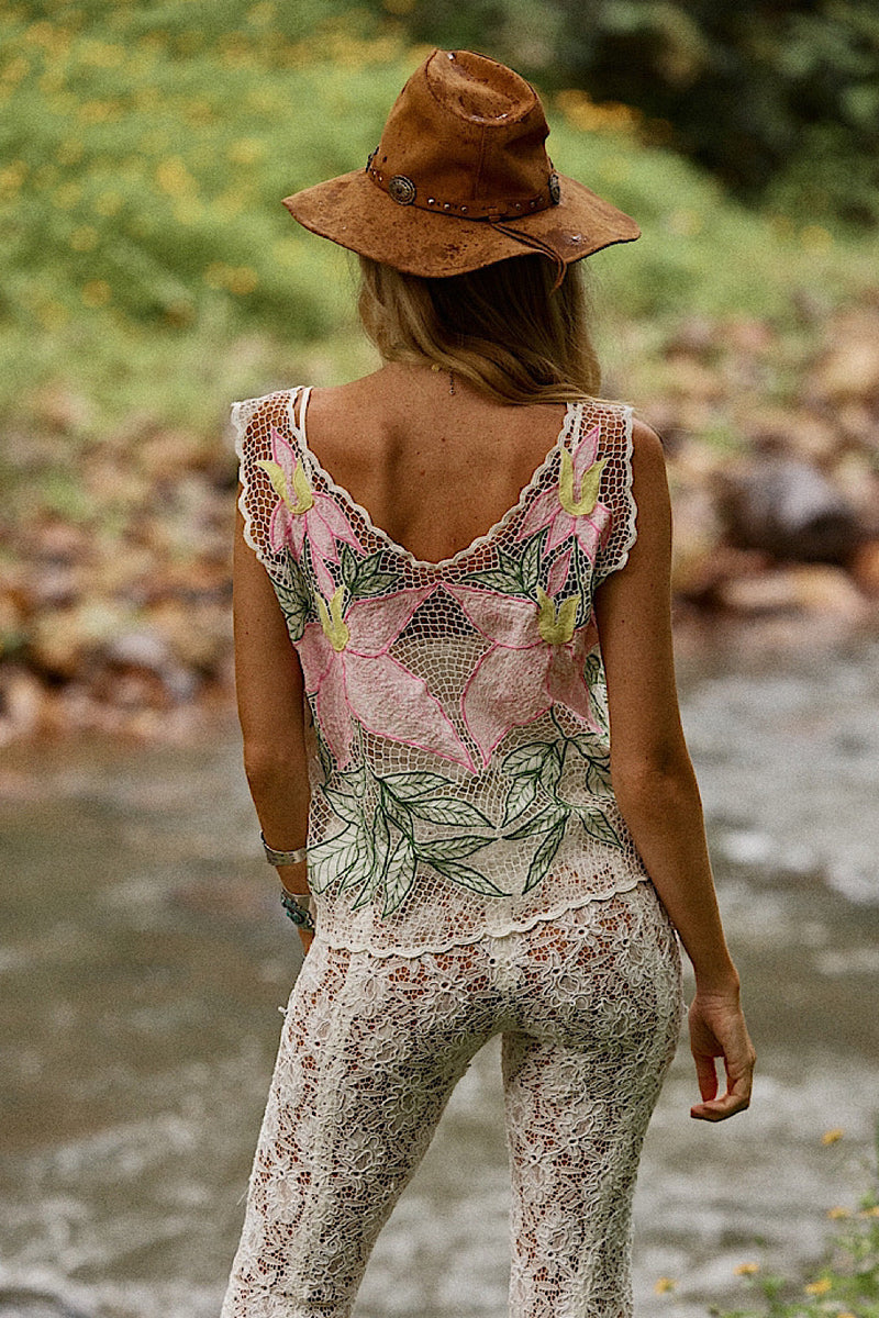 Paradise Cotton Gauze Cutwork top - Chasing Unicorns