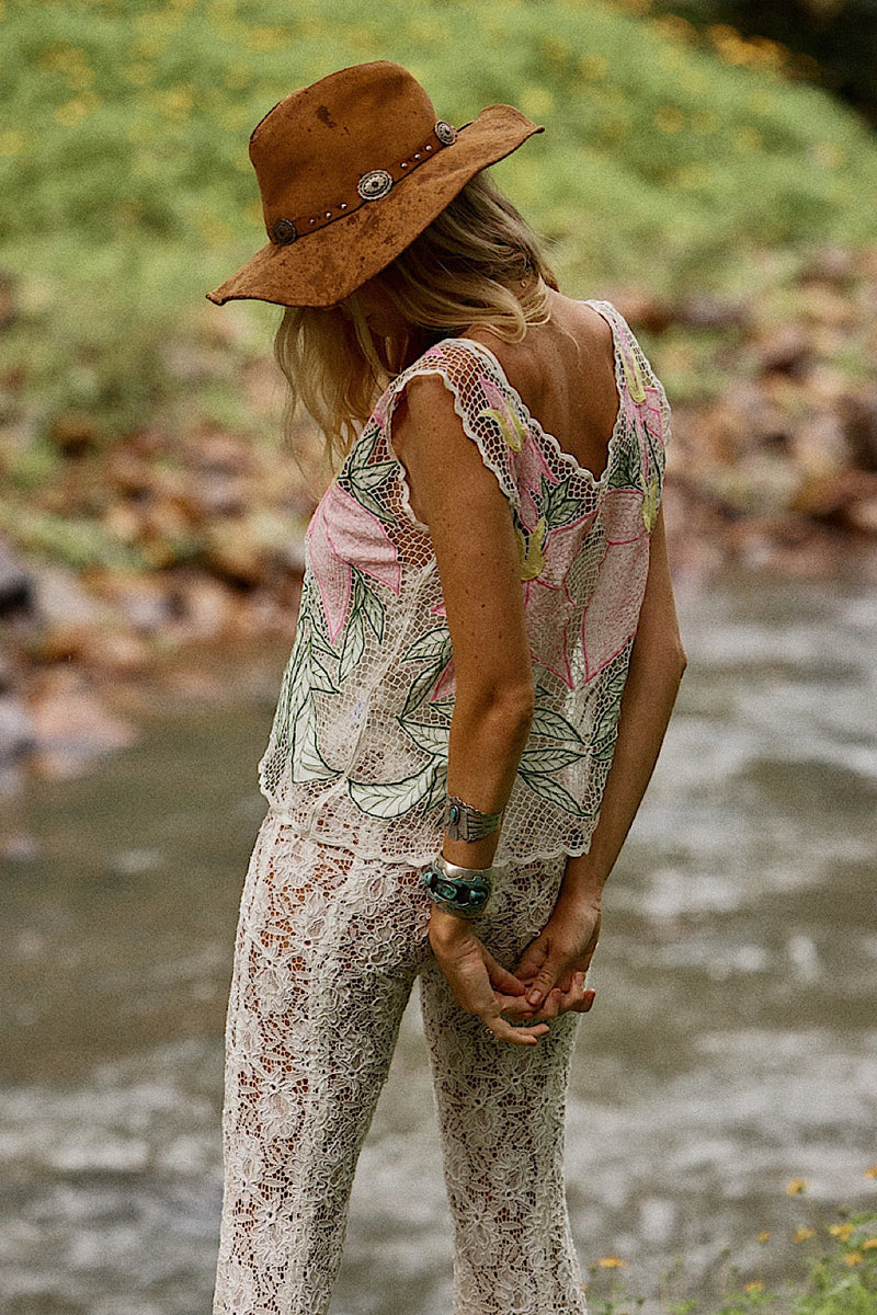 Paradise Cotton Gauze Cutwork top - Chasing Unicorns