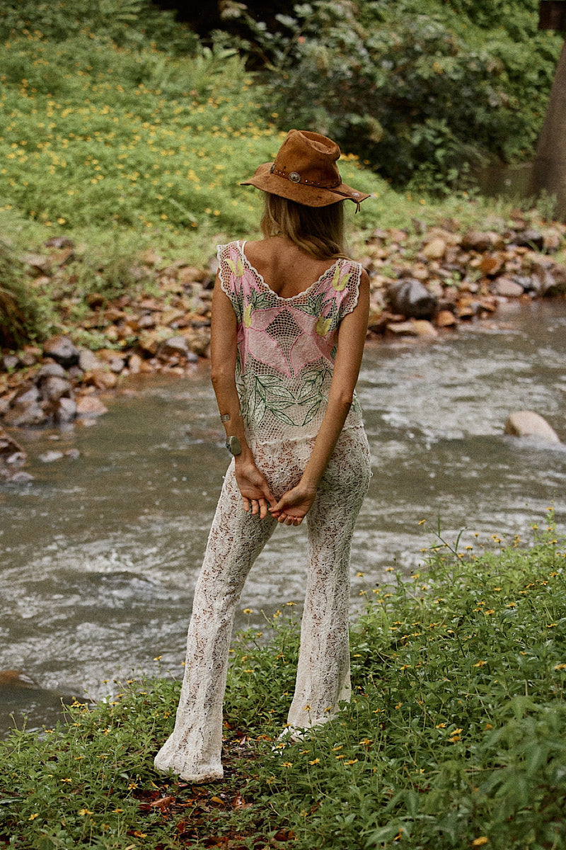 Paradise Cotton Gauze Cutwork top - Chasing Unicorns