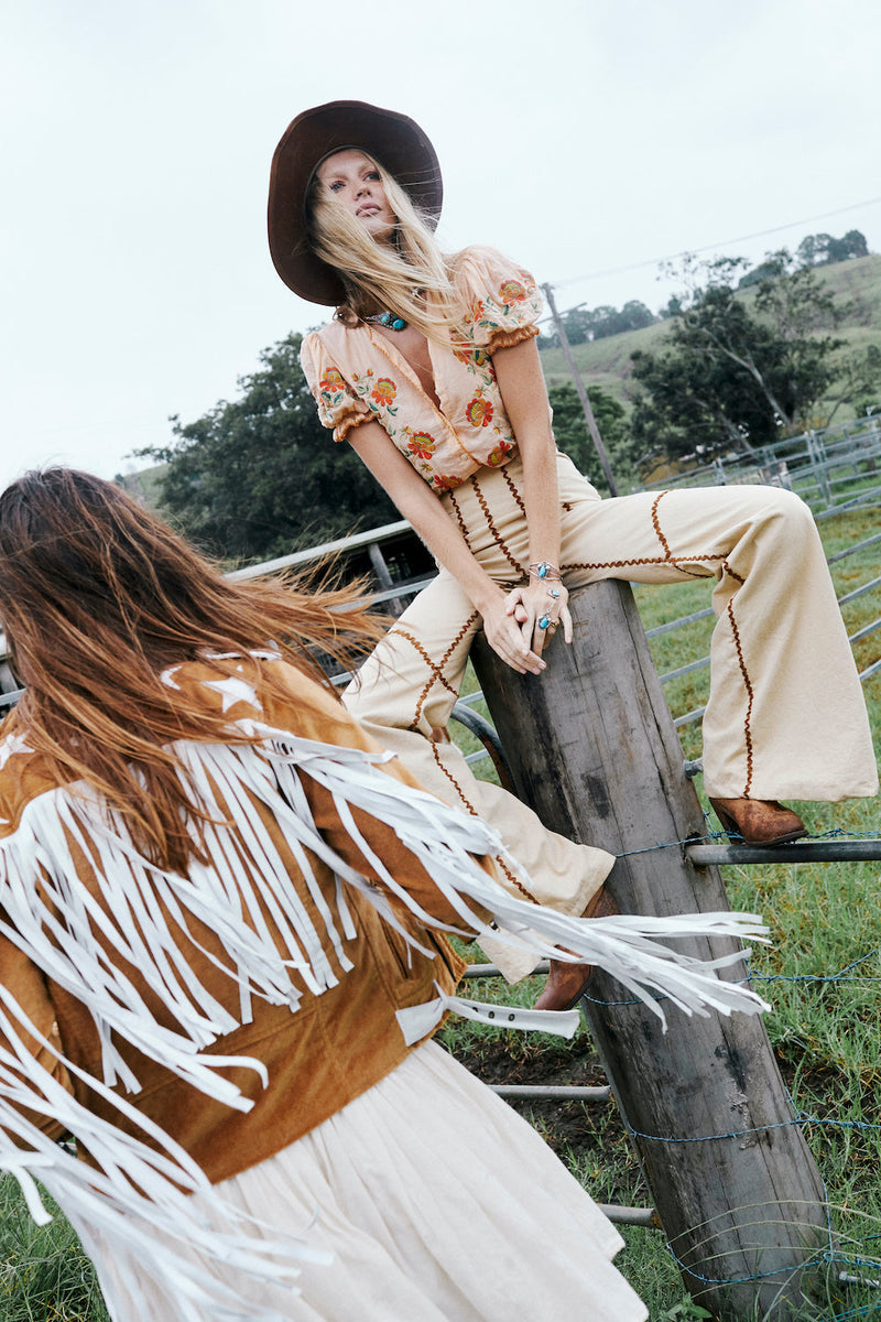 Peace Of Mind Embroidered Blouse - Chasing Unicorns