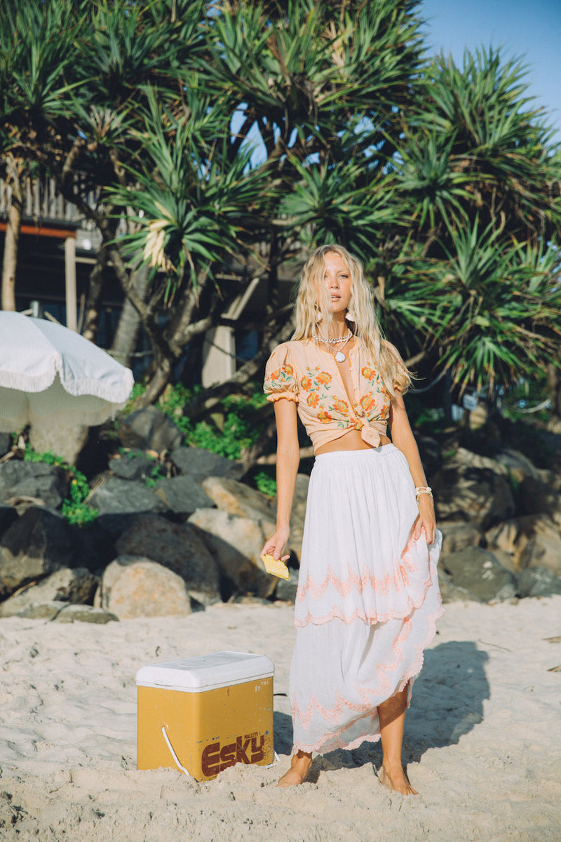 Peace Of Mind Embroidered Blouse - Chasing Unicorns