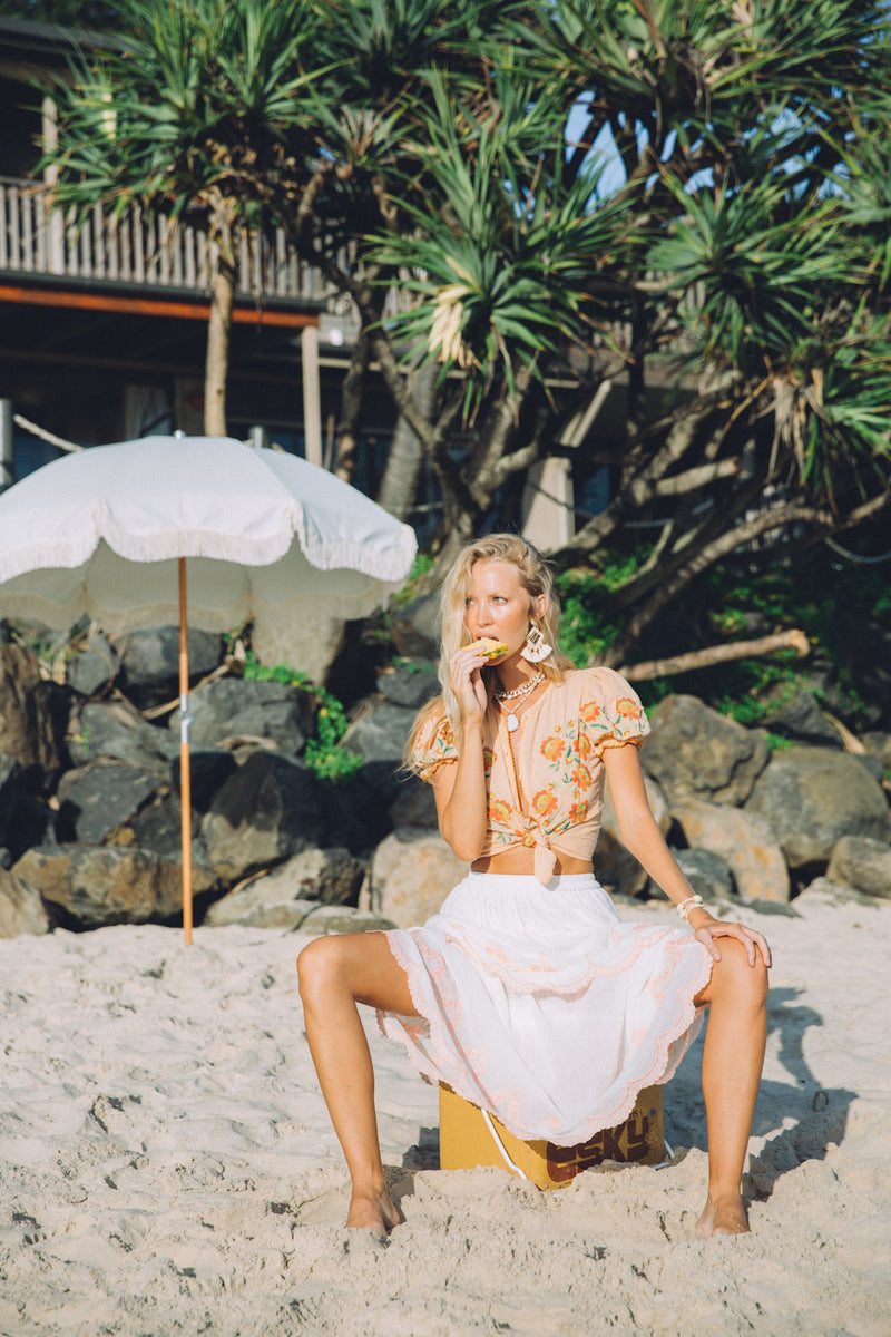 Peace Of Mind Embroidered Blouse - Chasing Unicorns