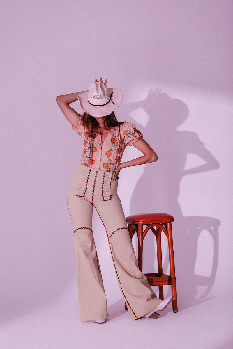 Peace Of Mind Embroidered Blouse - Chasing Unicorns