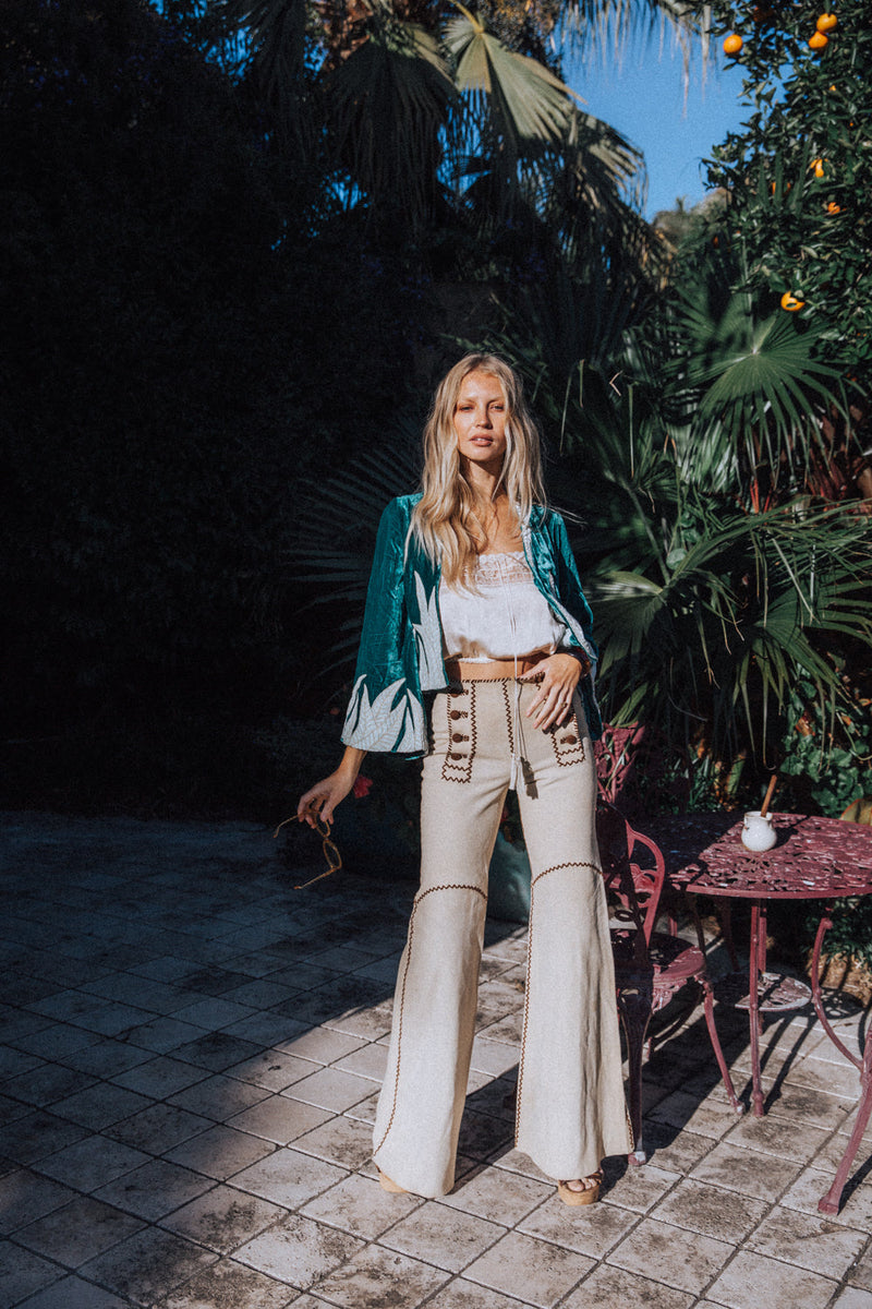 Peaceful Easy Feeling Silk + Lace Camisole - Champagne - Chasing Unicorns